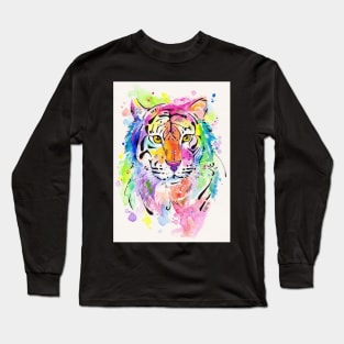 Tiger, Tiger - Abstract Watercolor Painting Long Sleeve T-Shirt